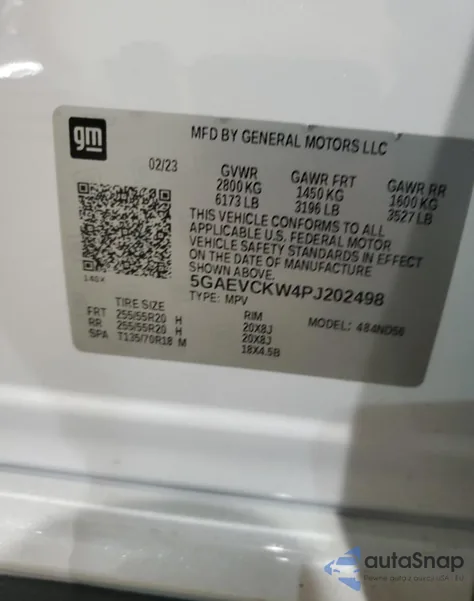 2023 Buick Enclave Avenir from USA, damaged, VIN 5GAEVCKW4PJ202498